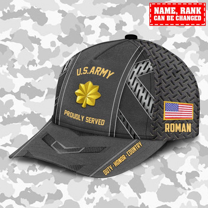 Personalized United States Army Proudly Served Cap Tagoteeshop