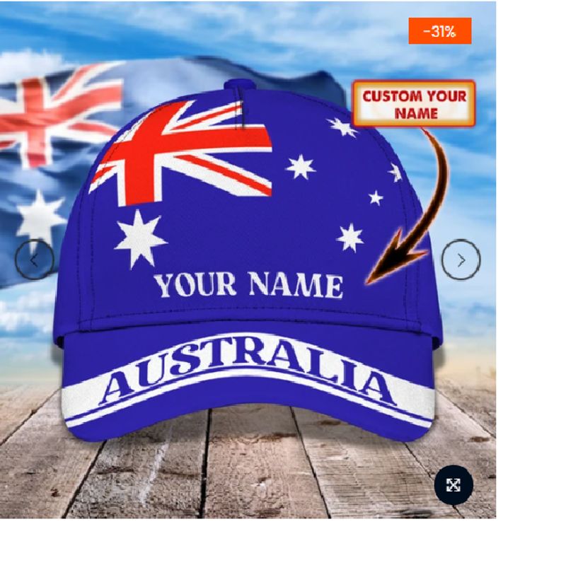 Personalized Australia Flag Cap