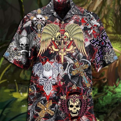 Skull Loves Key Hawaiian Shirt