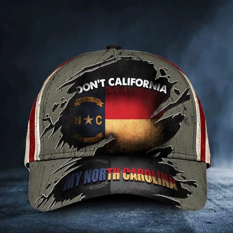 Dont California My North Carolina Hat Vintage USA Flag Cap Good Gifts For Father In Law