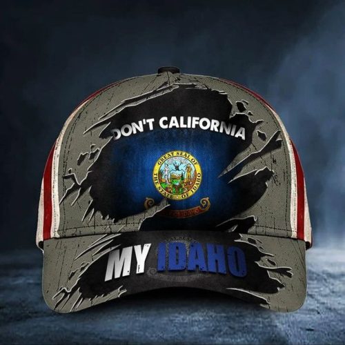 Dont California My Idaho Hat Vintage American Flag Cap Honoring Idaho State Merchandise