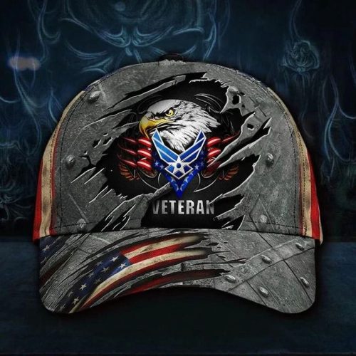 Us Air Force Veteran Hat 3 D Print Patriotic Eagle American Flag Cap Army Best Dad Gifts 2021