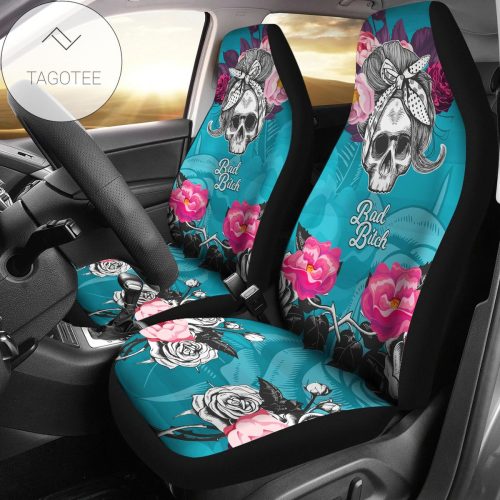 Skullistic Bad Bitch Skull Front Car Seat Cover - Car Seat Cover