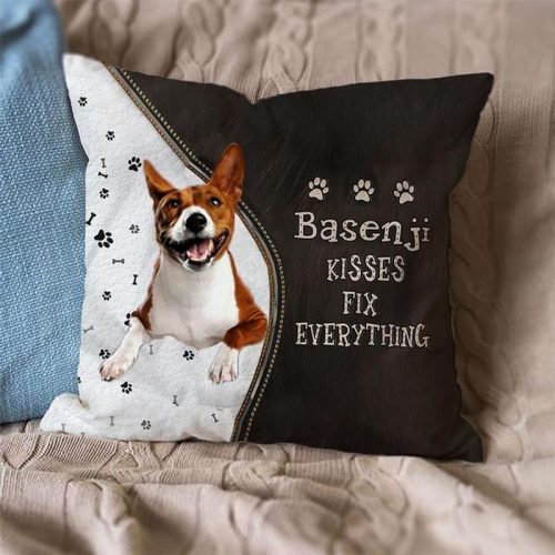 Basenji Kisses Fix Everything Pillowcase