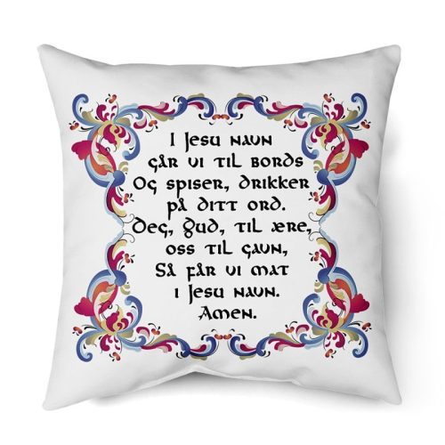 I Jesu Navn Norwegian Prayer Pillow Case