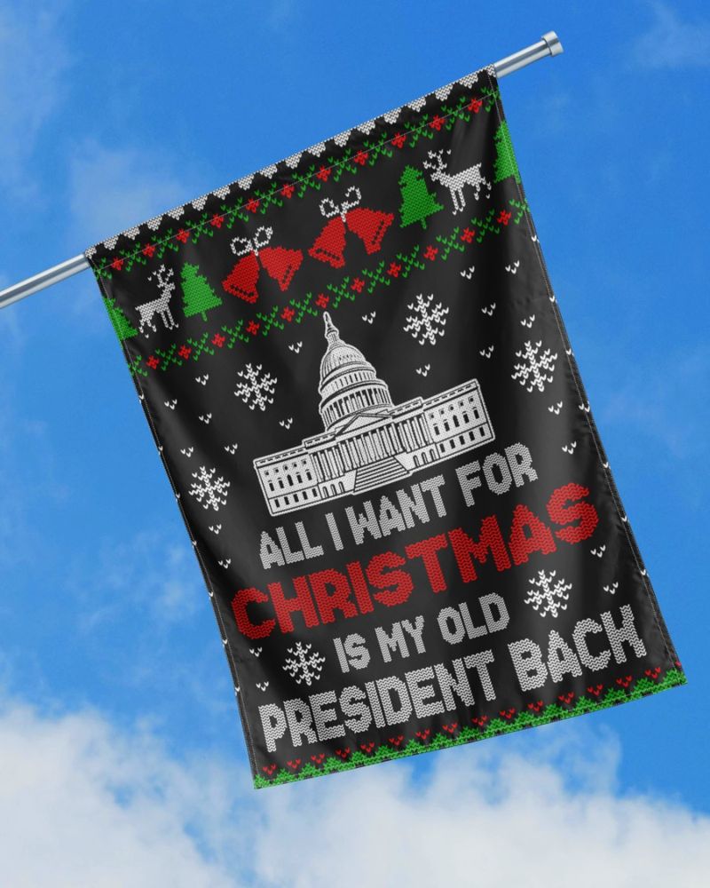 All I Want For Christmas Is My Old President Back Flag