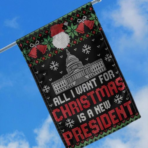All I Want For Christmas Is A New President Flags