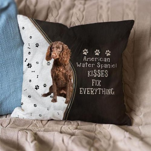 American Water Spaniel Kisses Fix Everything Pillowcase