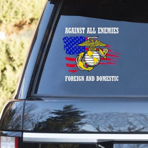 Against All Enemies Foreign And Domestic United States Marine Corps Decal