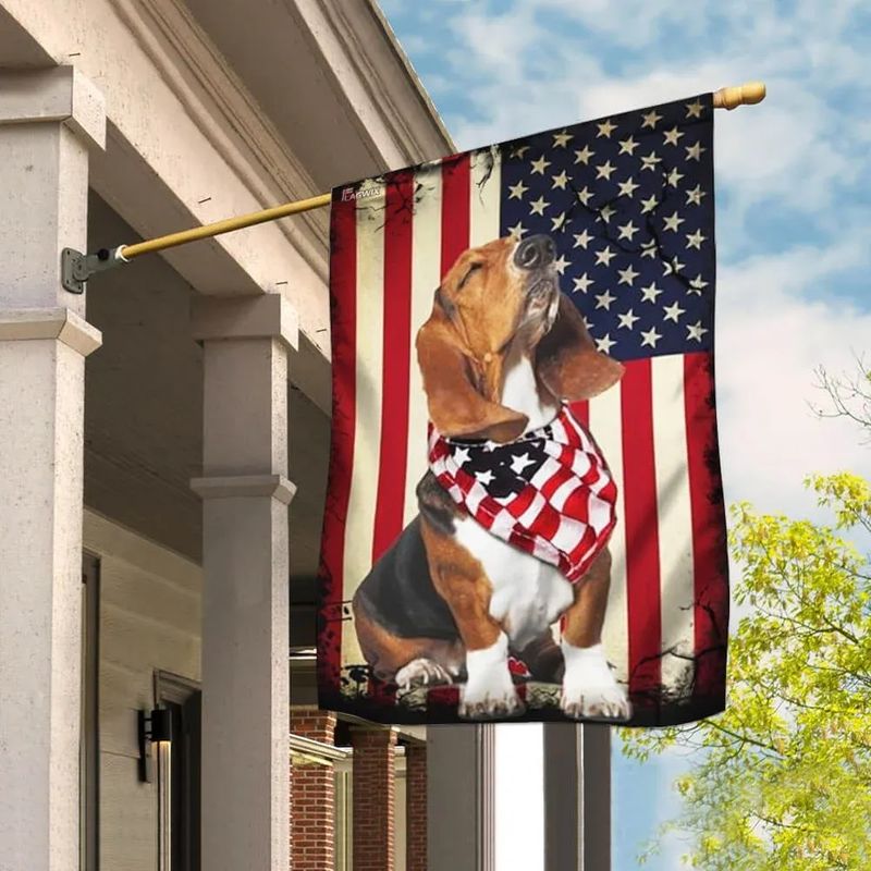 Beagle Happy 4th Of July American US Flag