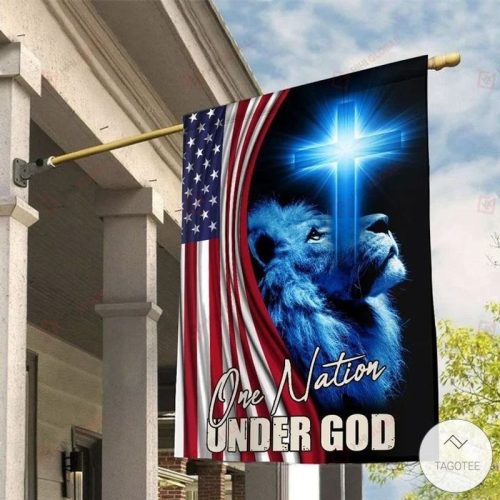 One Nation Under God Jesus Tiger Garden Flag