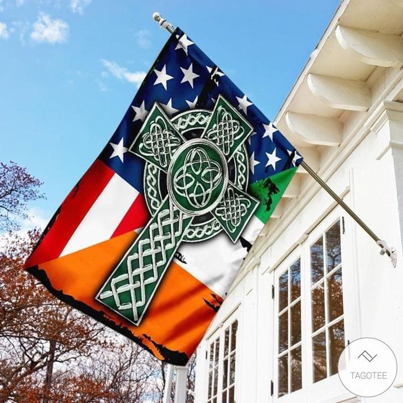 Celtic Cross Irish Garden Flag