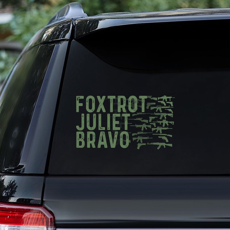 Foxtrot Juliet Bravo Lets Go Brandon Decals
