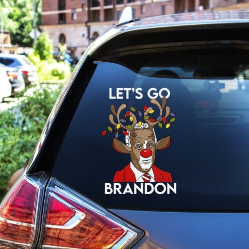 Lets Go Brandon Reindeer Car Decal