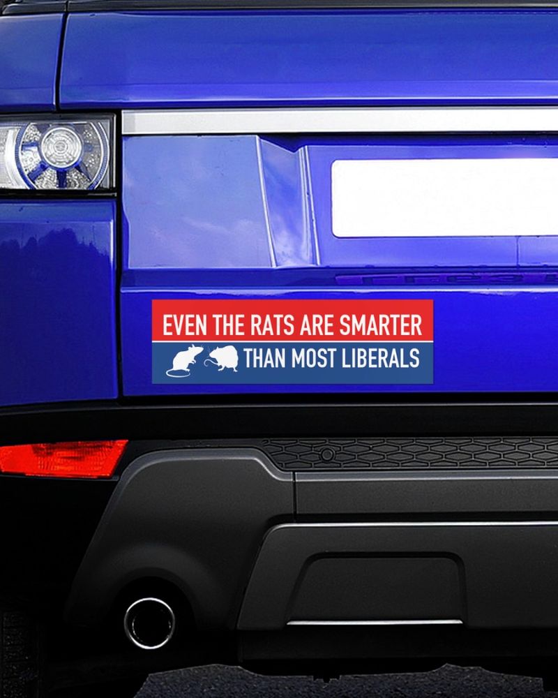 Even The Rats Are Smarter Than Most Liberals Decal