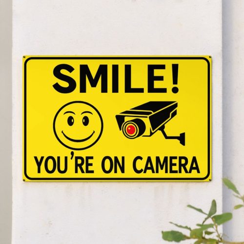 Smile Youre On Camera Metal Signs