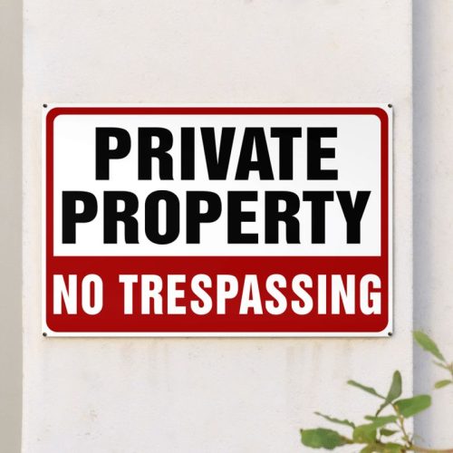 Private Property No Trespassing Metal Signs