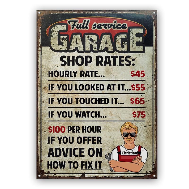 Personalized Man Cave Garage If You Offer Advice On How To Fix It Metal Sign