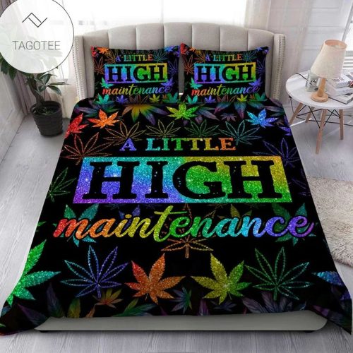 A Little High Maintenance Colorful Weed Bedding Set  - Bedding Set