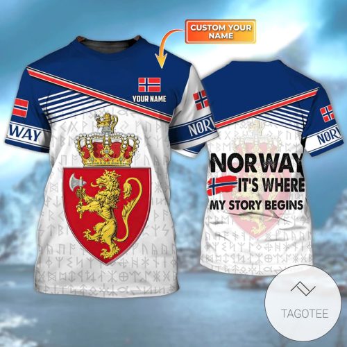 Personalized Norway It's Where My Story Begins Shirt