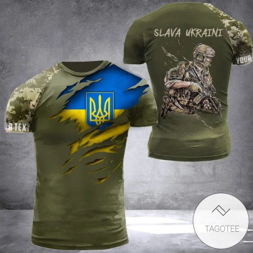 Personalized Ukraine Soldier Slava Ukraini Hawaiian Shirt