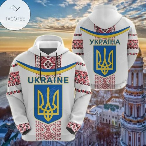 Ukraine Coat Of Arms Of Ukraine Ykpaiha Hoodie  - 3D Hoodie