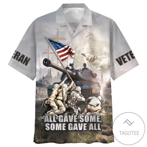 Us Veteran Raising The Flag On Iwo Jima All Gave Some Some Gave All Hawaiian Shirt - Hawaiian Shirt And Short