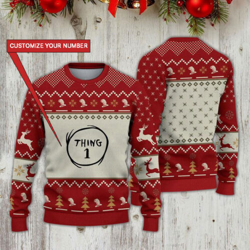 Personalized Thing Ugly Christmas Sweater