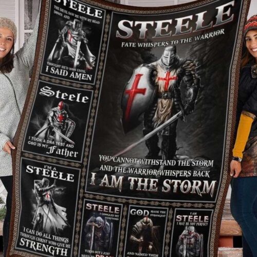 Steele Fate Whispers To The Warrior You Cannot Withstand The Storm And The Warrior Whispers Back I Am The Storm Fleece Blanket
