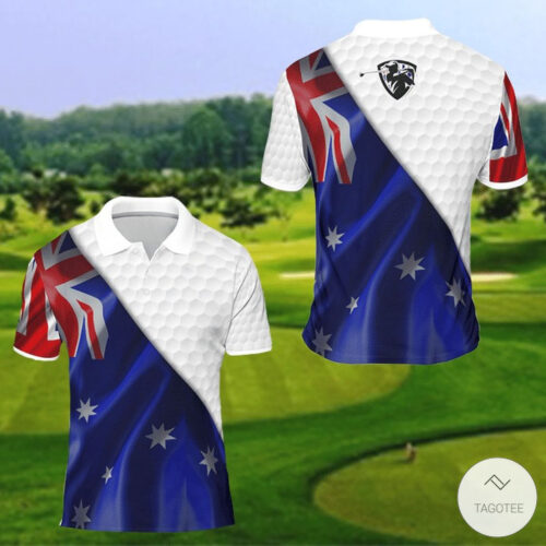 Golf Australia Flag 3D Polo Shirt