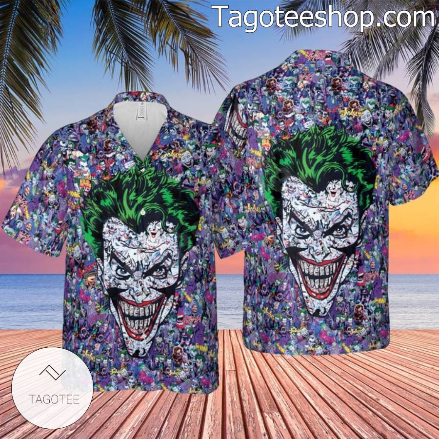 Joker Characters Pattern Hawaiian Shirt