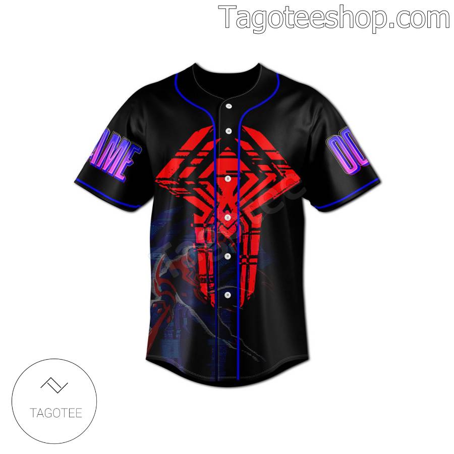 2099 Spider-man Across The Spider-verse Baseball Button Down Shirts a