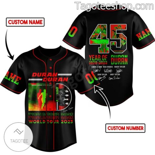 45 Years Of Duran Duran 1978-2023 Signatures World Tour 2023 Personalized Baseball Button Down Shirts: