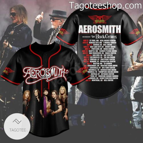 Aerosmith The Black Crowes Tour Baseball Jersey