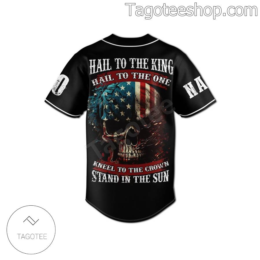 Avenged Sevenfold Hail To The King Hail To The One Skull American Flag Personalized Baseball Button Down Shirts a