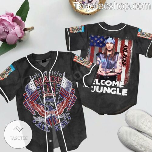 Axl Rose Welcome To The Jungle Baseball Button Down Shirts