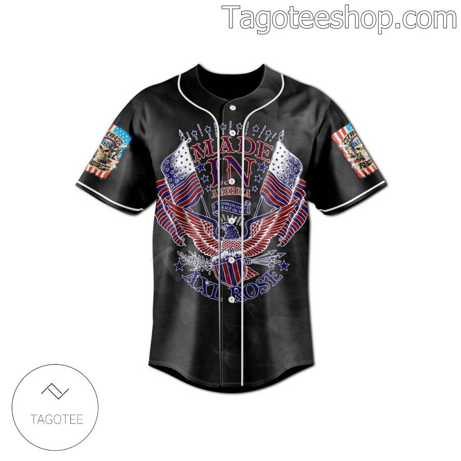 Axl Rose Welcome To The Jungle Baseball Button Down Shirts c