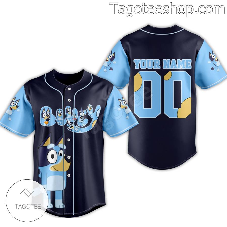Bandit Heeler Bluey Personalized Baseball Jersey a