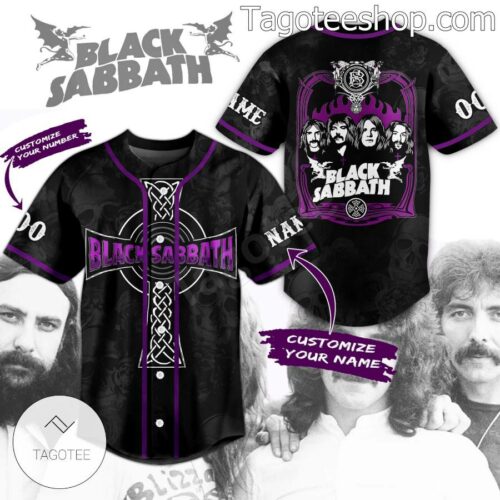 Black Sabbath Rock Band Personalized Baseball Button Down Shirts