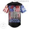 Blink-182 Skeleton My Friends Say I Should Act My Age What's My Age Again American Flag Personalized Baseball Button Down Shirts b