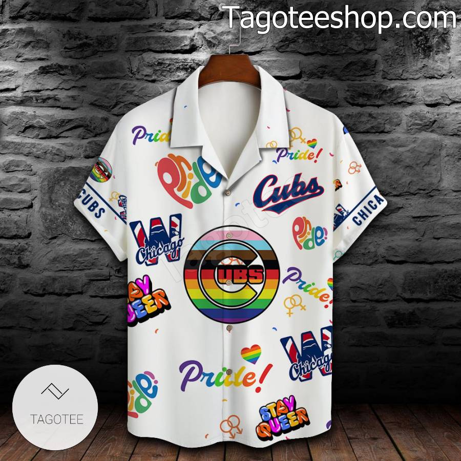 Chicago Cubs MLB Pride LGBTQ+ Short Sleeve Shirt a