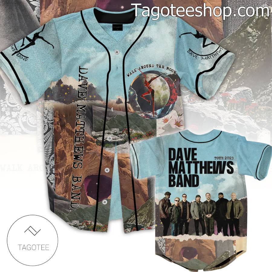 Dave Matthews Band Tour 2023 Walk Around The Moon Baseball Button Down Shirts