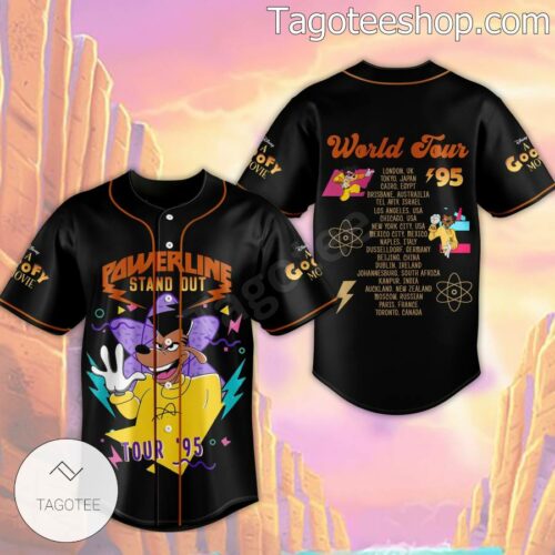 Disney A Goofy Movie Powerline Stand Out World Tour '95 Baseball Jersey