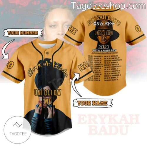 Erykah Badu Unfollow Me 2023 Baseball Button Down Shirts