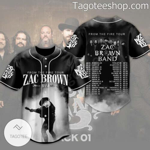 From The Fire Tour Zac Brown Band Baseball Jersey