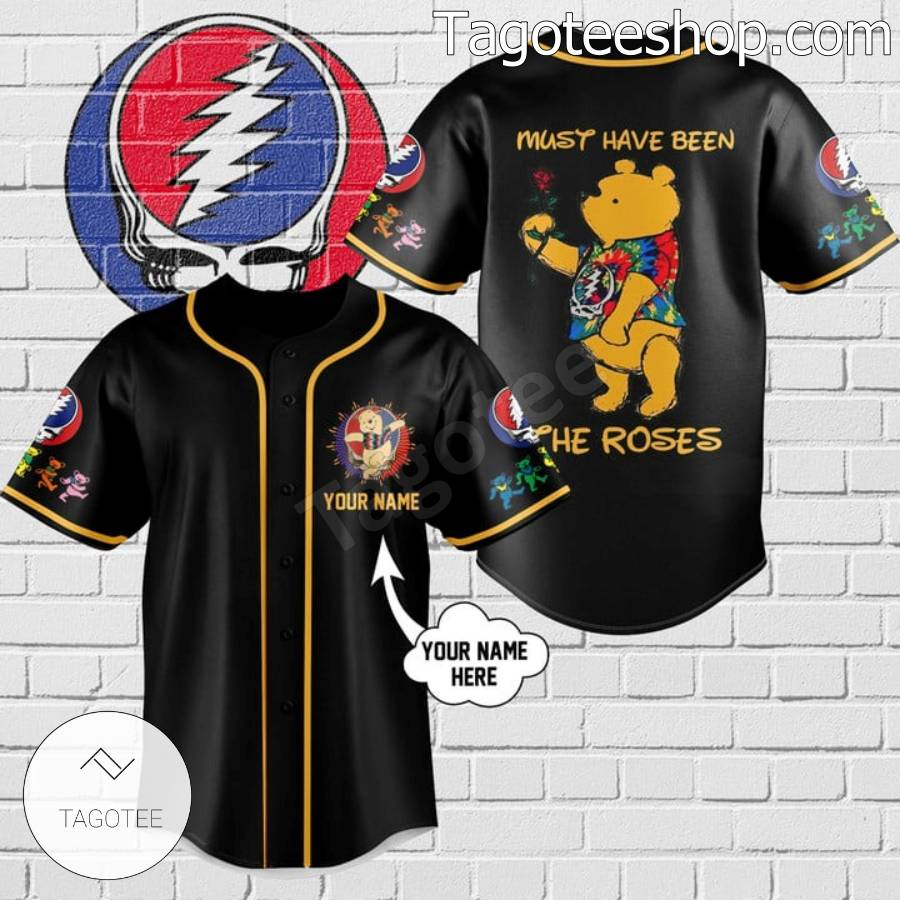Grateful Dead Dancing Bears Pooh Must Have Been The Roses Personalized Baseball Jersey