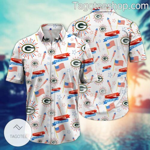 Green Bay Packers Happy 4th Of July Short Sleeve Shirts