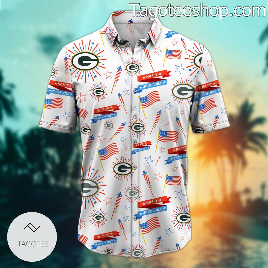 Green Bay Packers Happy 4th Of July Short Sleeve Shirts a