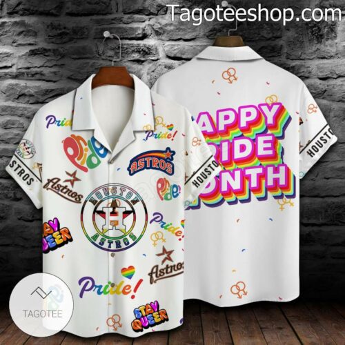 Houston Astros MLB Pride LGBTQ+ Short Sleeve Shirt