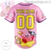 Kirby Nintendo Personalized Baseball Button Down Shirts b